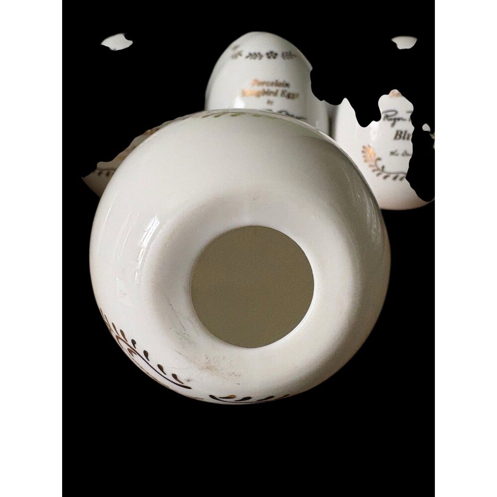 Danbury Mint Roger Tory Peterson Porcelain Songbird Egg Rose-Breasted Grosbeak - Picture 7 of 7
